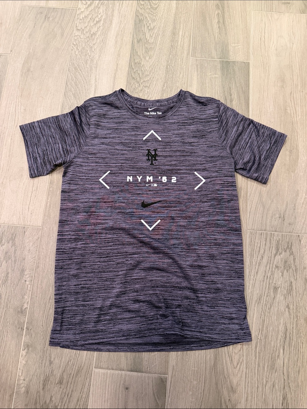 Nike Boys Gray New York Mets Short Sleeve Tee Size M
